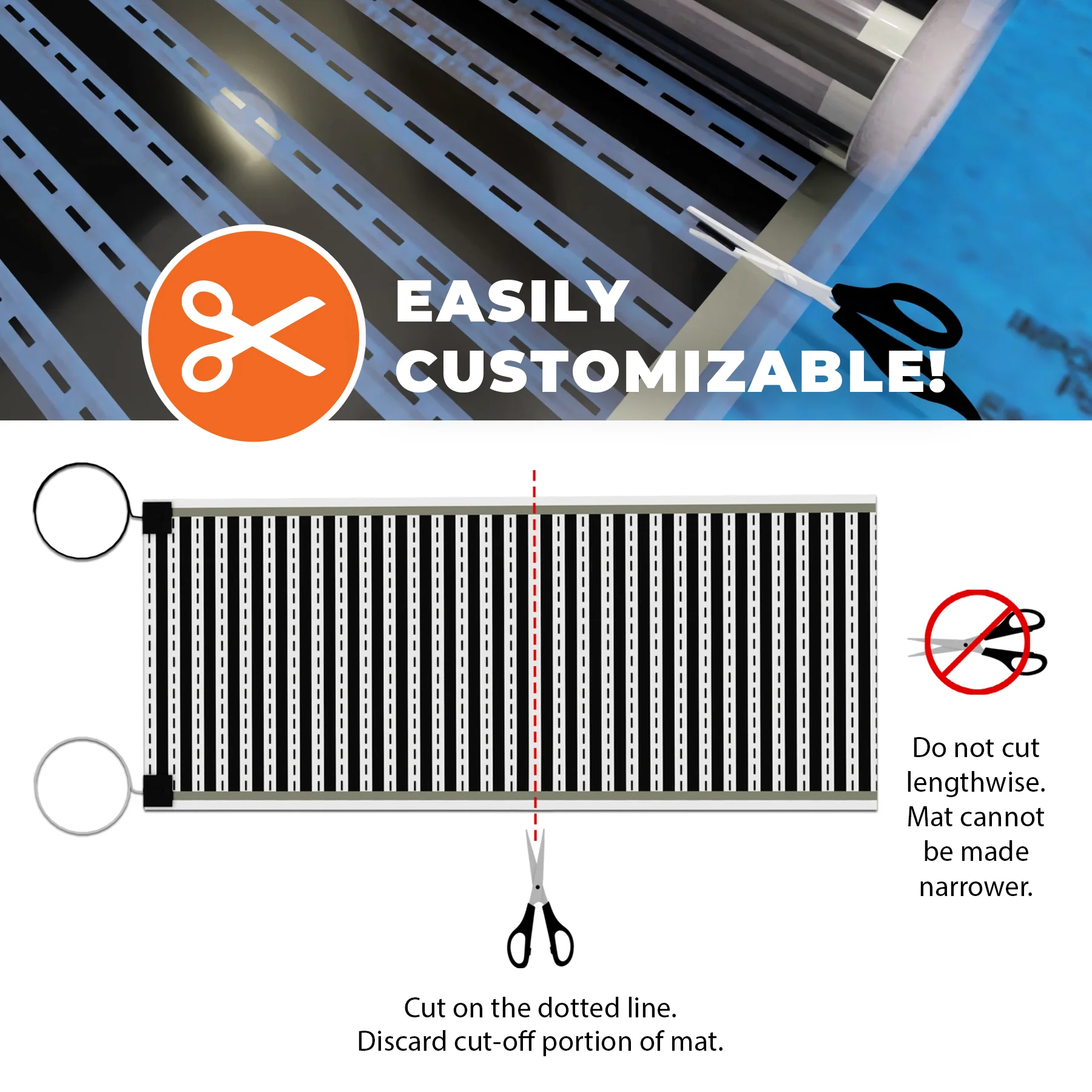 1.5 ft. W x 10 ft. L 240V Radiant Floor Heating Systems for Laminate, Vinyl, and Floating Floors - Image 3
