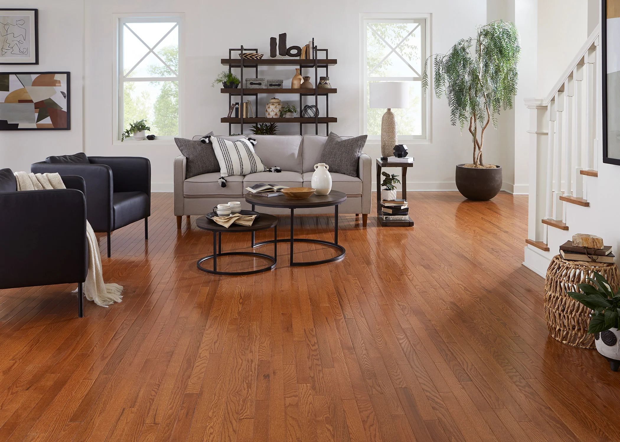 3/4 in. Classic Gunstock Oak Solid Hardwood Flooring - Sample - Image 2