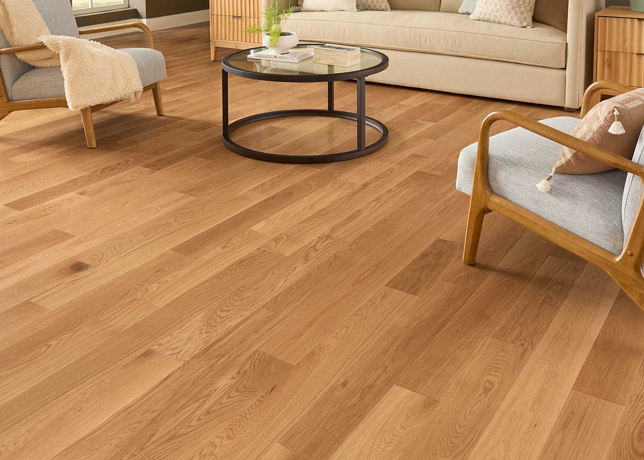 3/4 in. Select White Oak Solid Hardwood Flooring - Sample - Image 3