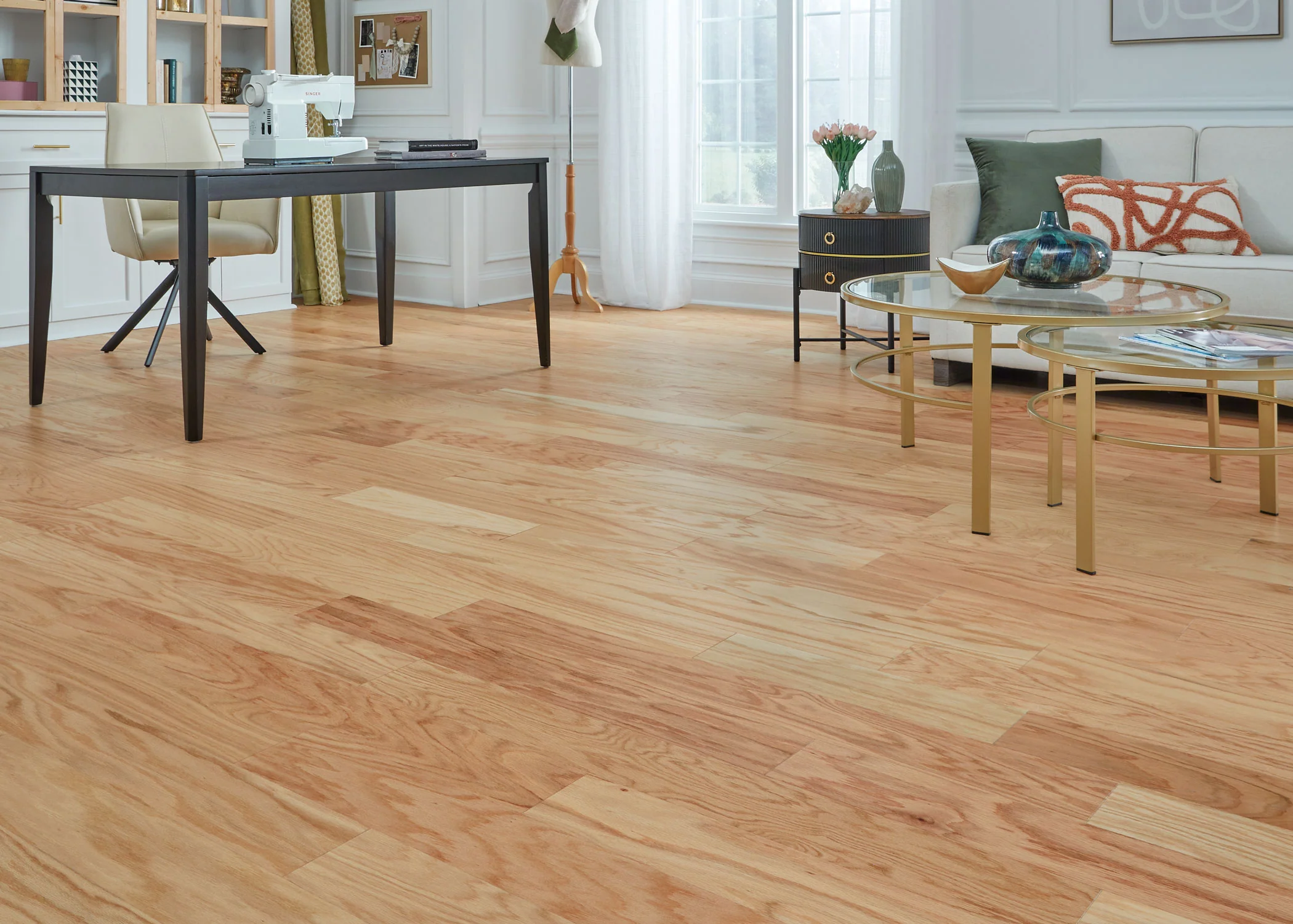 3/8 in. Red Oak Ridge Quick Click Engineered Hardwood Flooring - Sample - Image 2