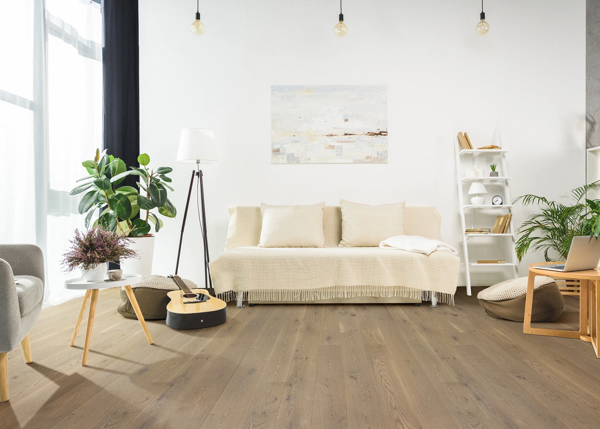 5/8 in. Vienna White Oak Engineered Hardwood Flooring - Sample - Image 2