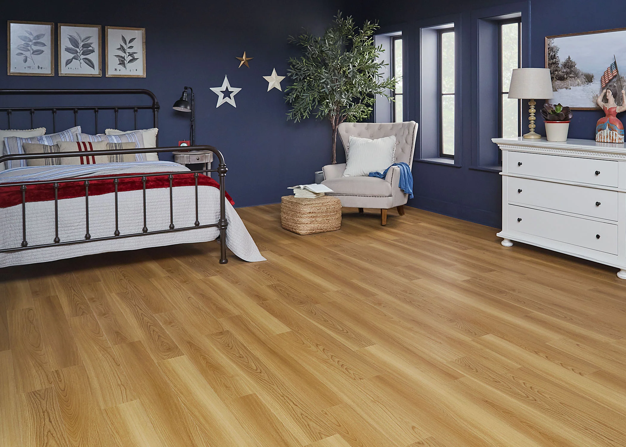 5mm w/pad Cumberland Cherry Rigid Vinyl Plank Flooring - Sample - Image 2