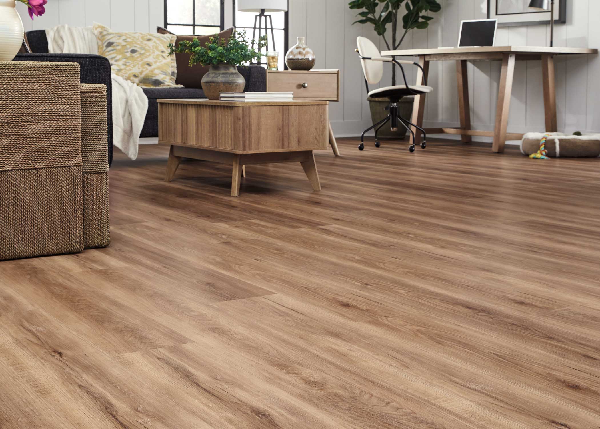 6mm w/pad Roosevelt Oak Waterproof Rigid Vinyl Plank Flooring - Sample - Image 2