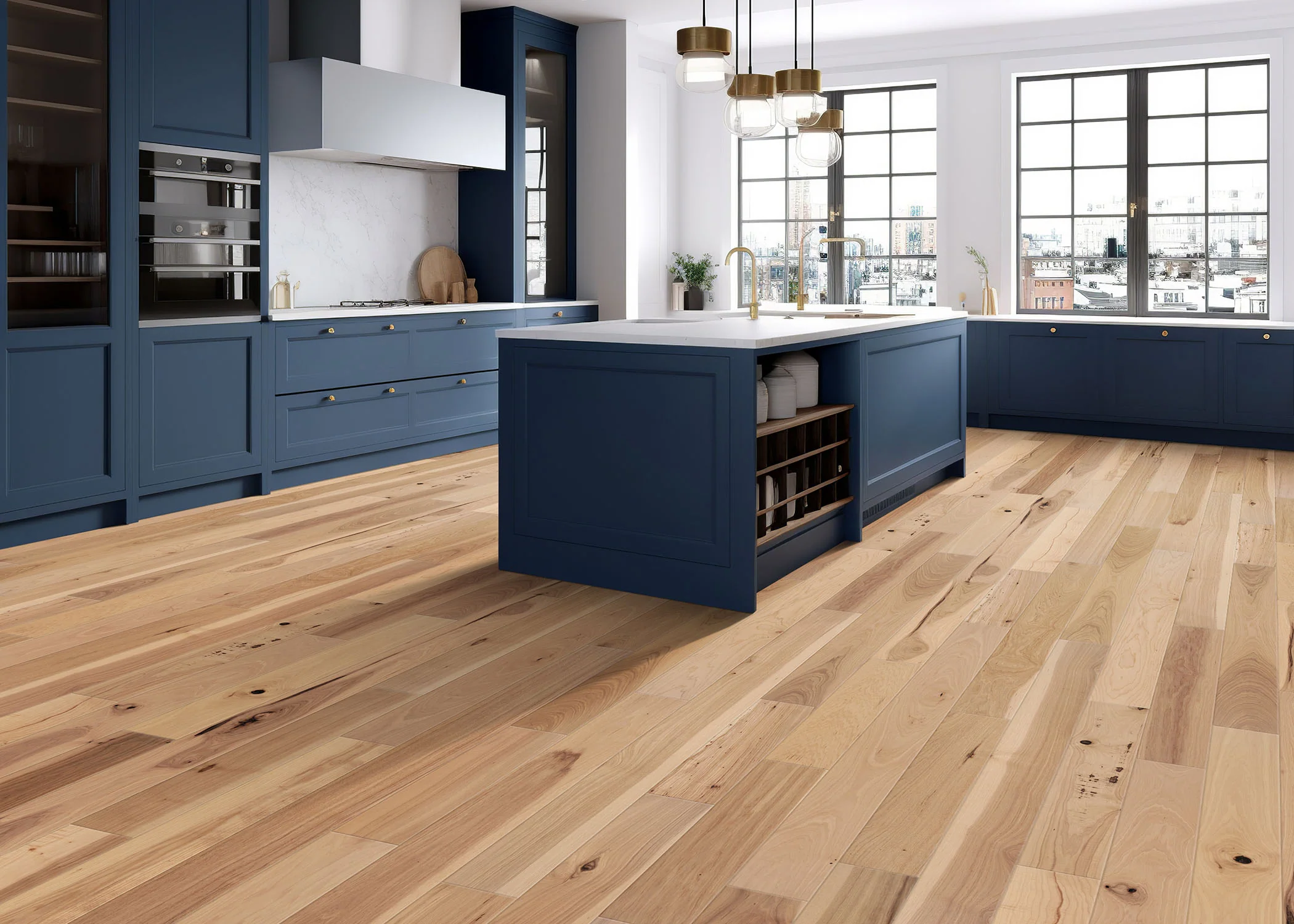 7/16 in. Matte Natural Hickory Engineered Hardwood Flooring - Sample - Image 2