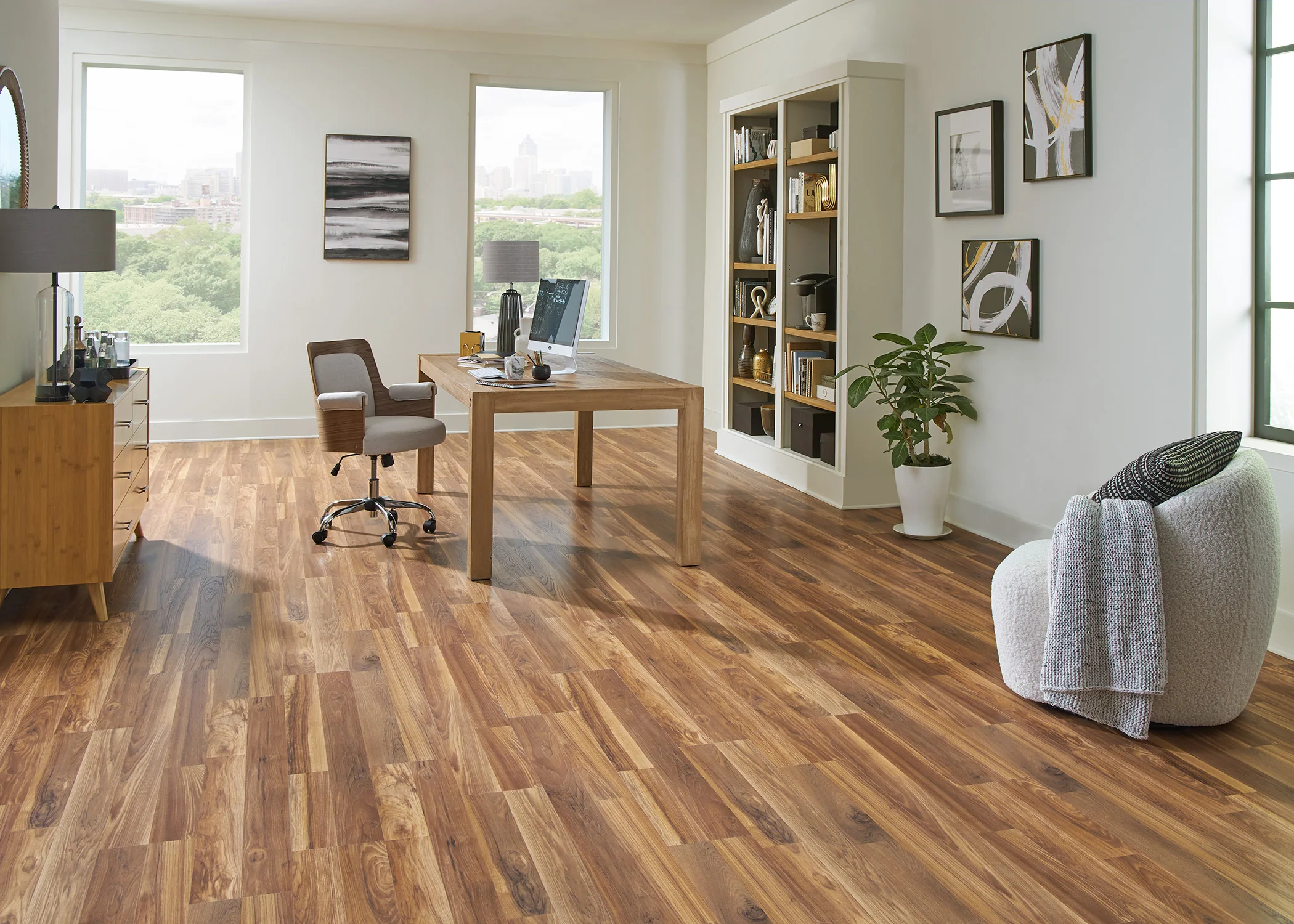 8mm Fairfield County Hickory w/ pad Laminate Flooring - Sample - Image 2