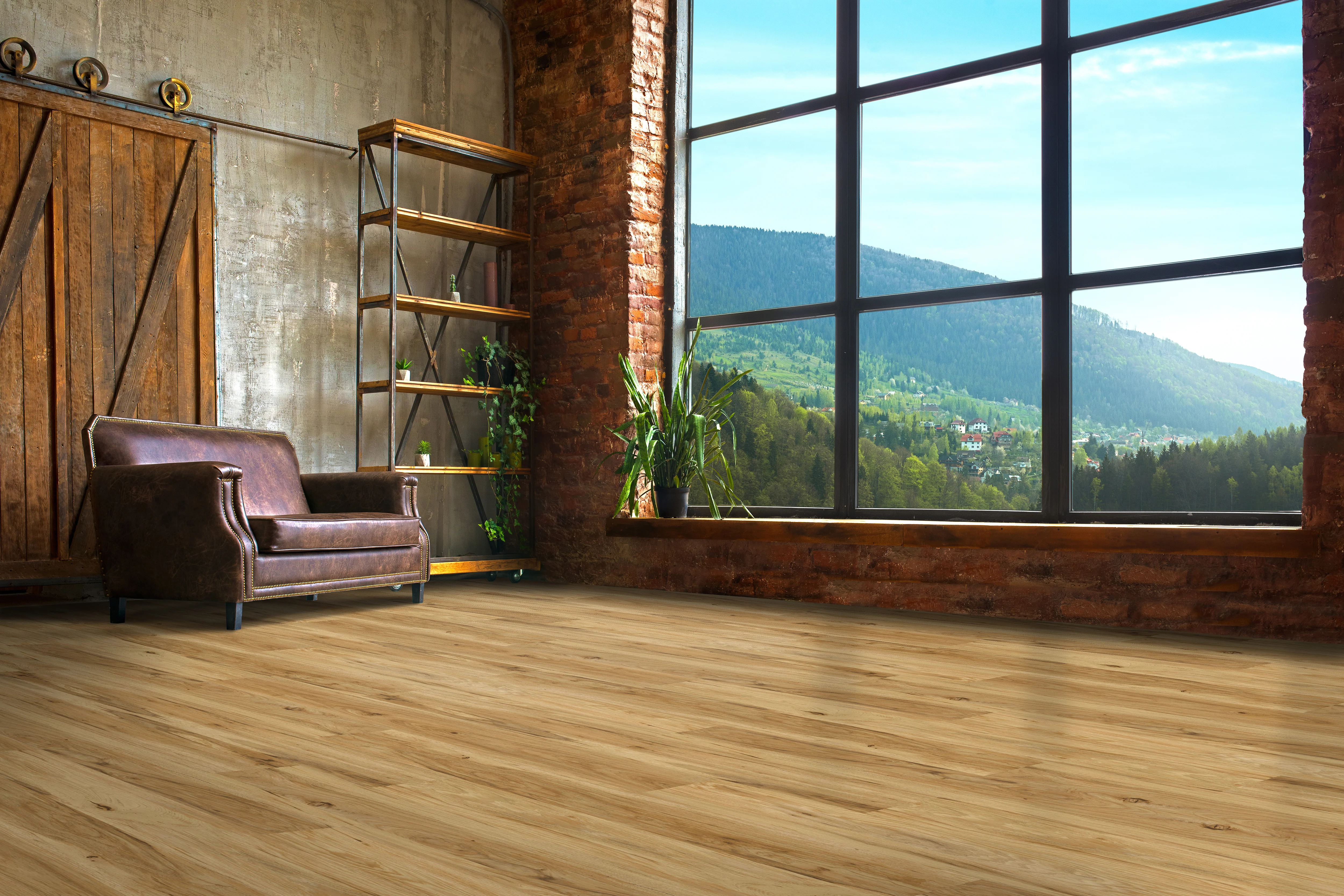 8mm w/pad Hickory Waterproof WPC Vinyl Plank Flooring - Sample - Image 2