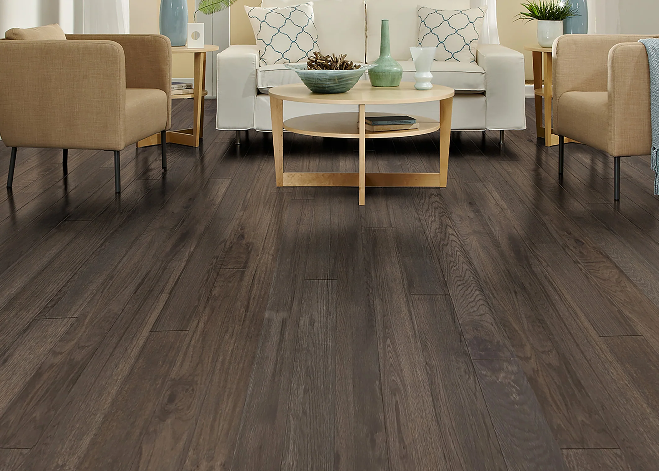 3/8 in. Tawny Brown White Oak Engineered Hardwood Flooring 5 in. Wide - Image 4