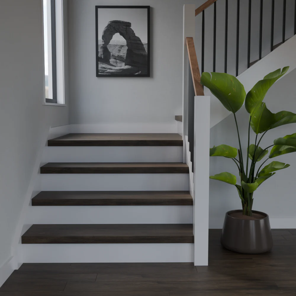 Brookwood Oak 48 in Length Square Retro Fit Tread - Image 2