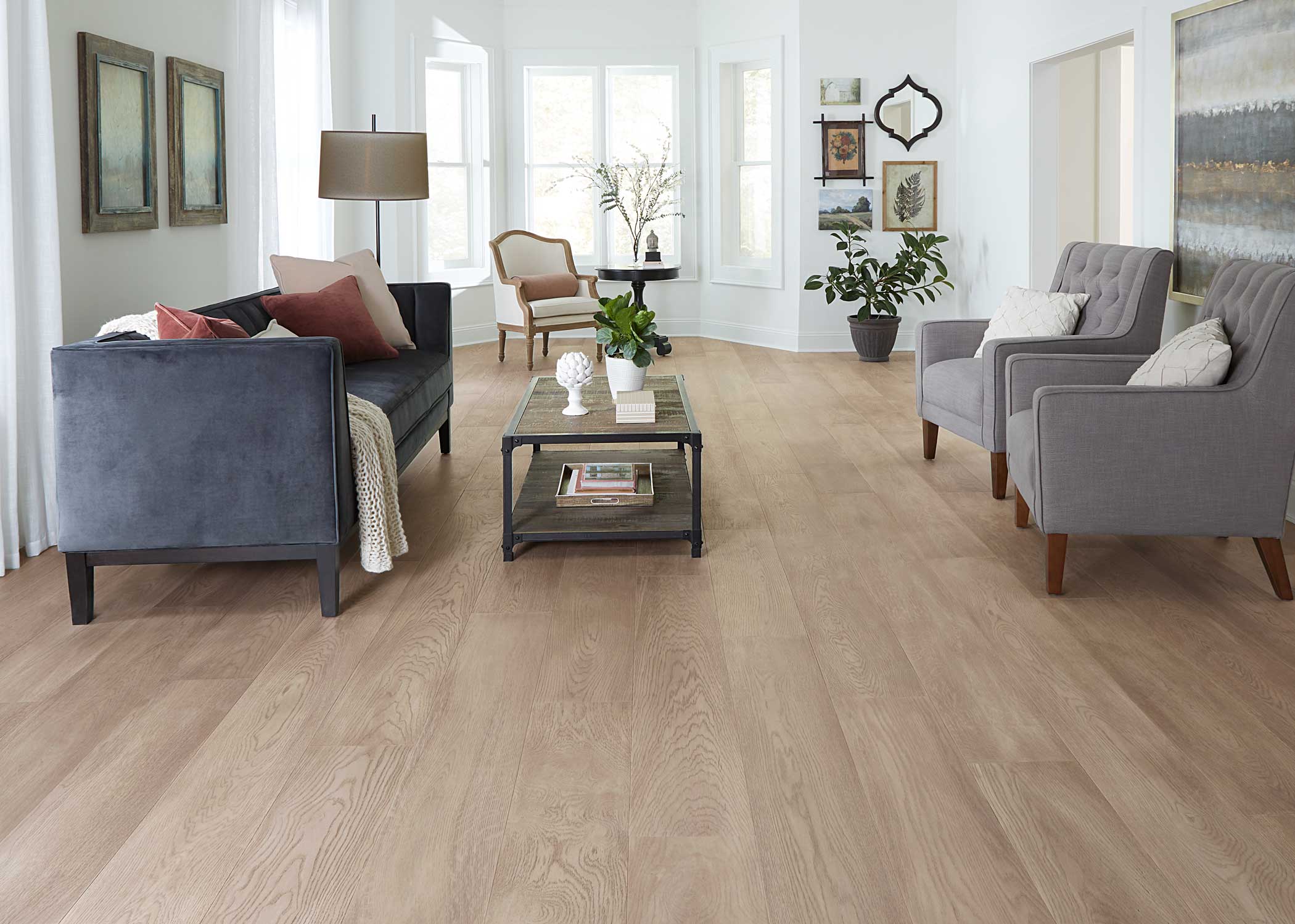 5/8 in. Ocean Cape White Oak Distressed Engineered Hardwood Flooring 9.5 in. Wide - Image 2