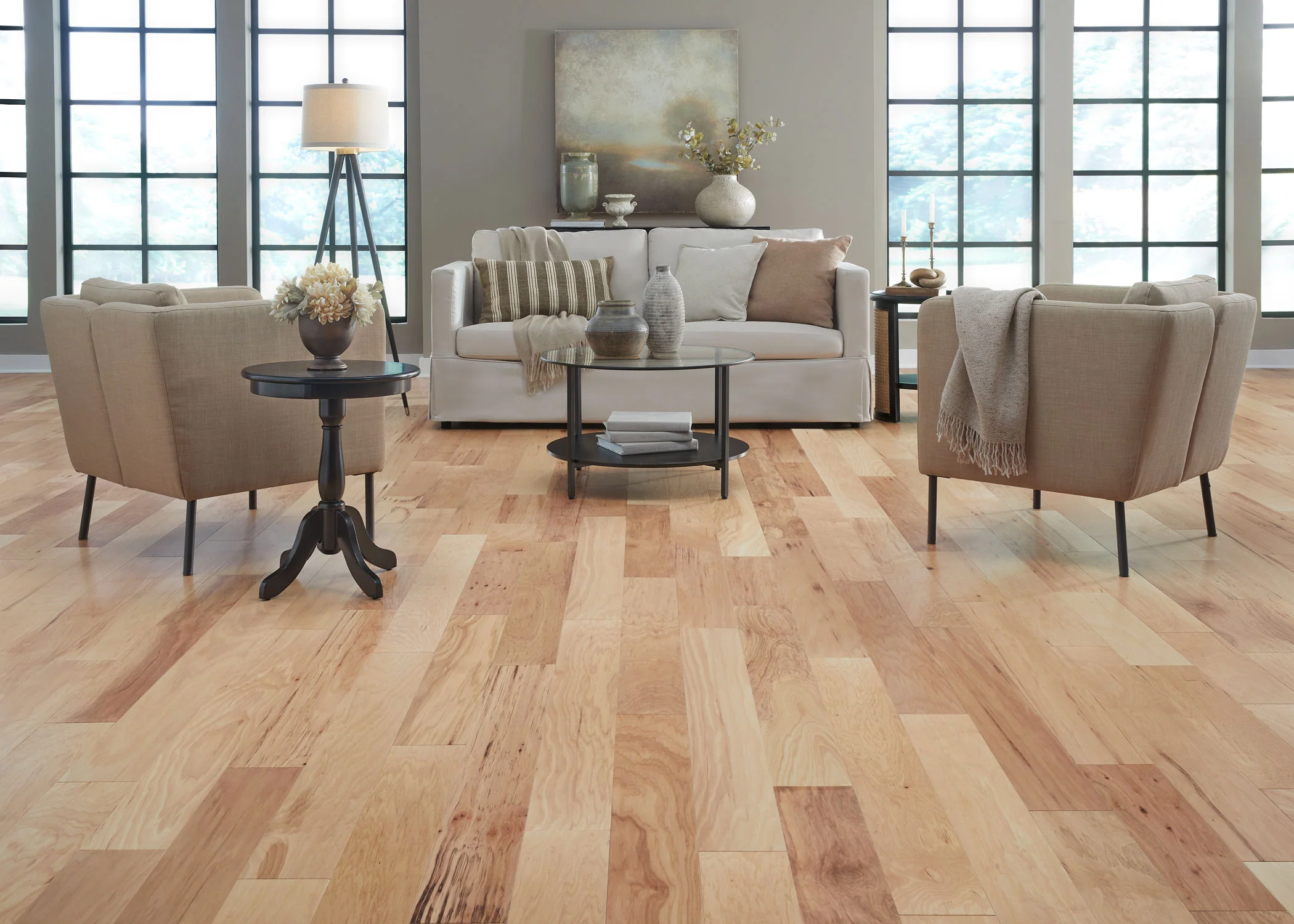 3/8 in. Sun Valley Hickory Quick Click Prefinished Engineered Hardwood Flooring 5.38 in. Wide - Image 2