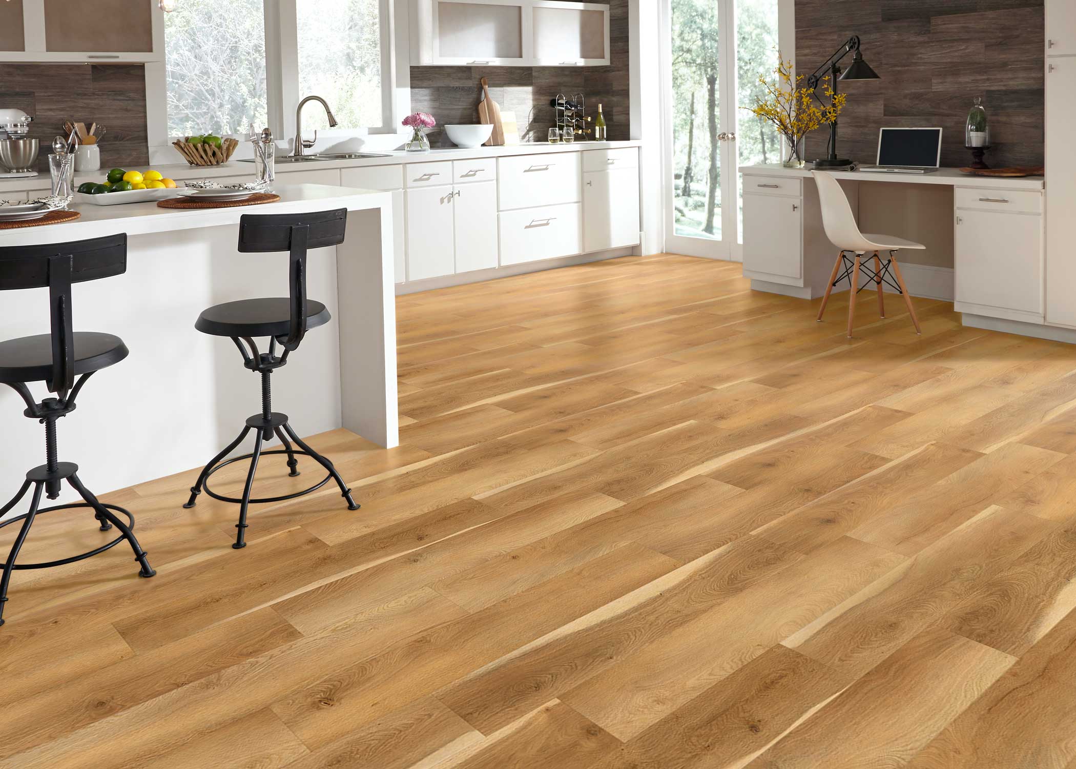 8mm w/pad Clay Harbor Hickory Waterproof Rigid Vinyl Plank Flooring 9.13 in. Wide x 60 in. Long - Image 2