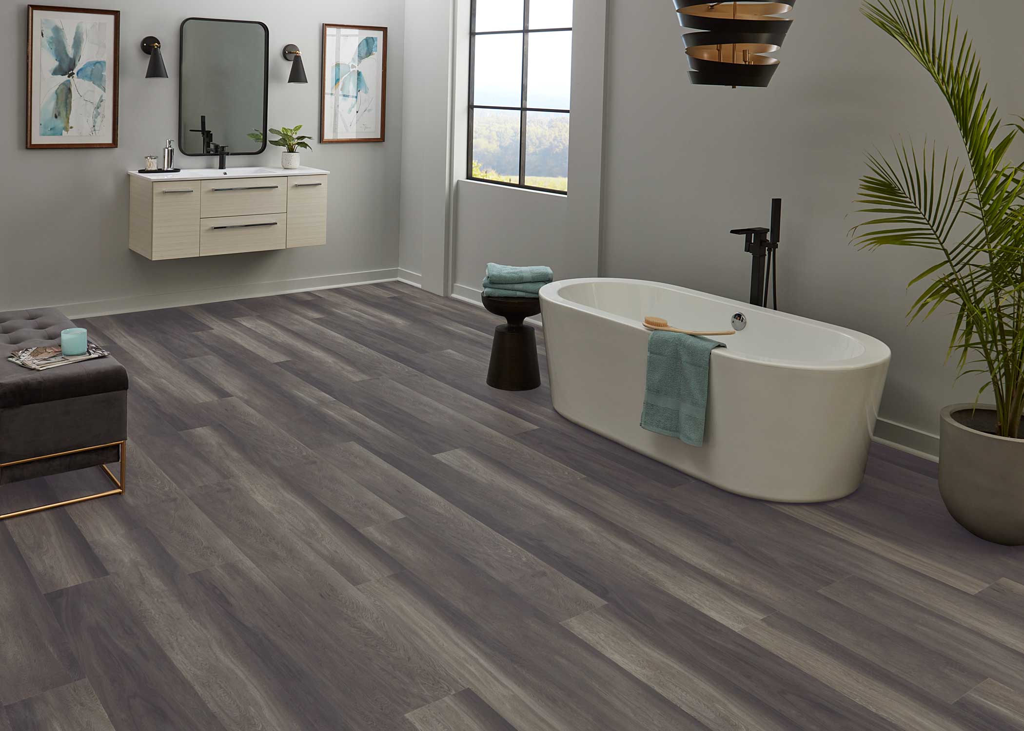 6mm w/pad Stormy Glen Oak Waterproof Rigid Vinyl Plank Flooring 7.56 in. Wide x 60 in. Long - Image 3