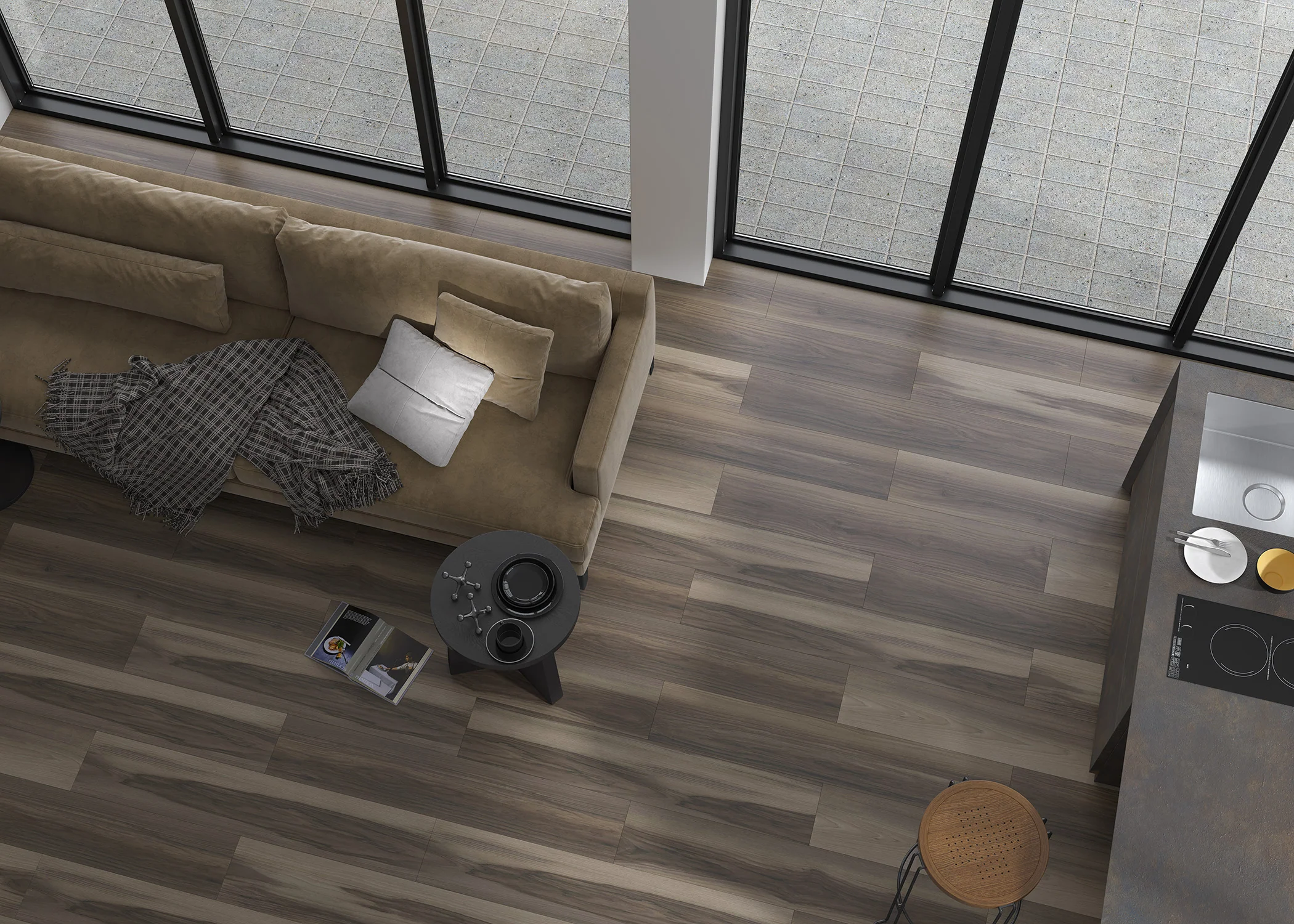 10mm Aperture Oak w/ 2mm pad Water-Resistant Laminate Flooring 8.03 in. Wide x 48 in. Long - Image 2
