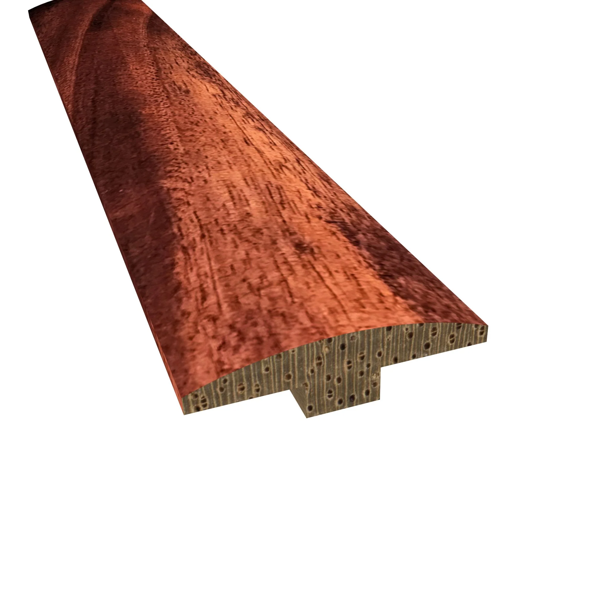Prefinished Jasper Mahogany Hardwood 1/4 in. Thick x 2 in. Wide x 78 in. Length T-Molding