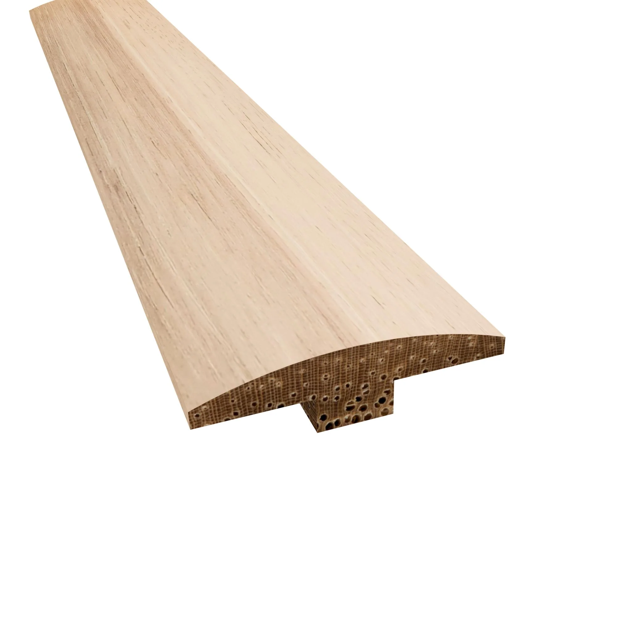 Prefinished Nautilus Hickory Wire Brushed 2 in. Wide x 6.5 ft. Length T-Molding