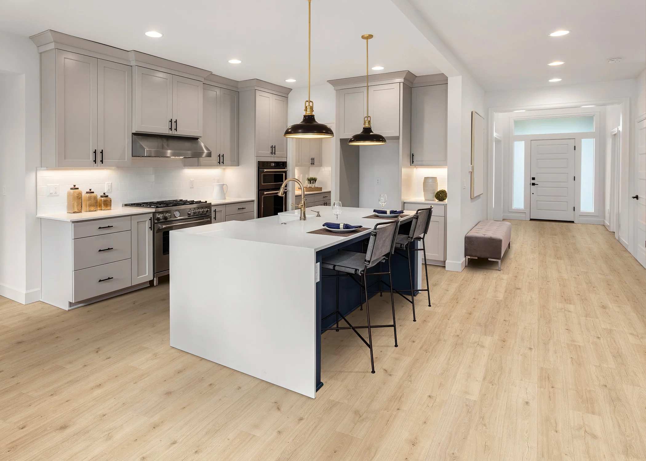 5mm w/pad Rotterdam Autumn Oak Waterproof Rigid Vinyl Plank Flooring 6.81 in. Wide x 51 in. Long - Image 2