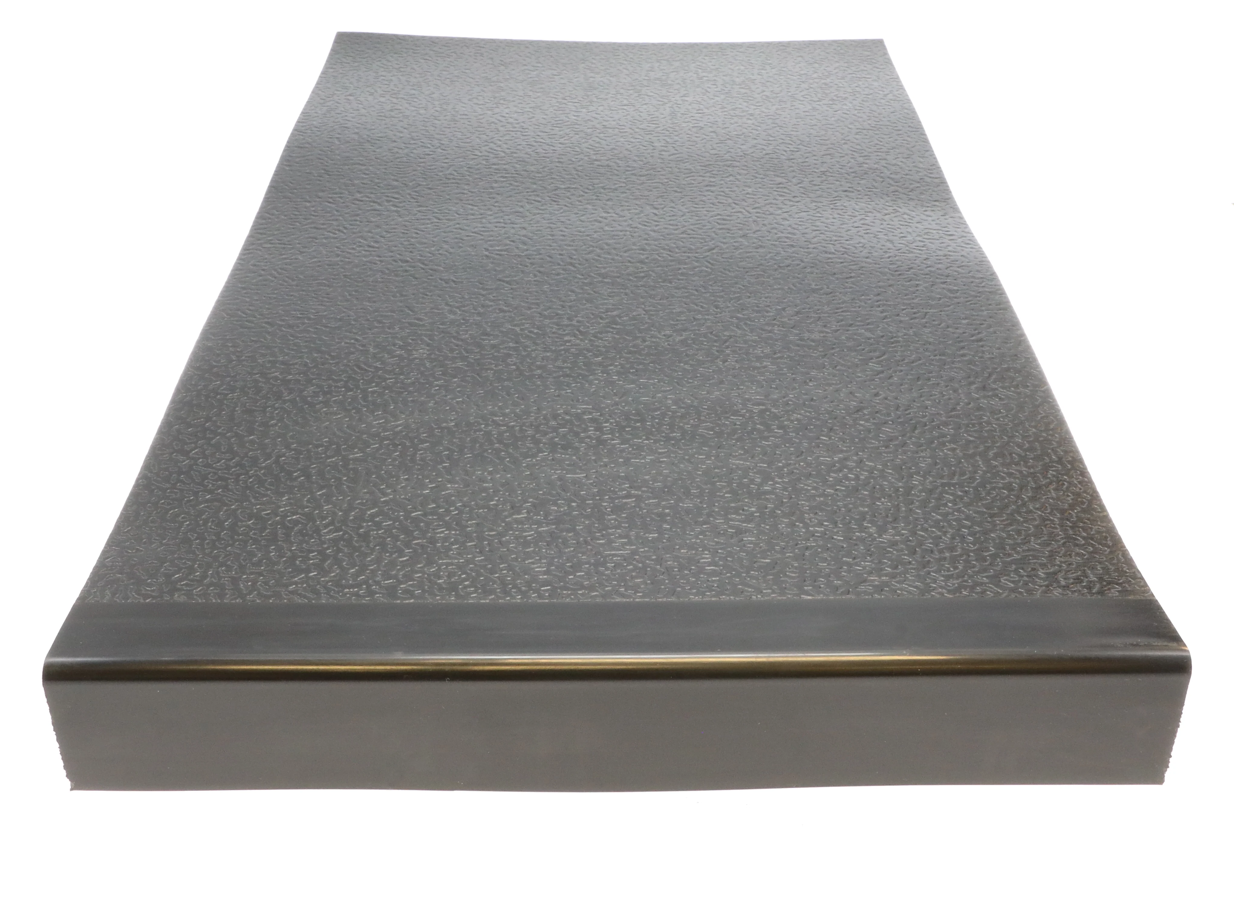 Rubber Hammered Stair Tread and Riser Square Nose 20.63"x 48" Black - Image 2
