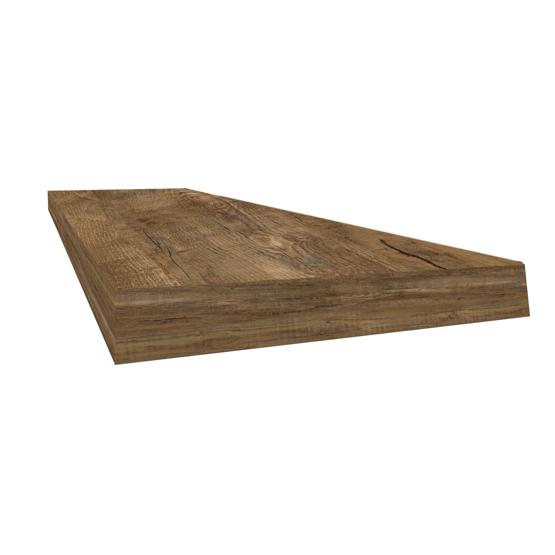 Tranquility Rustic Reclaimed Oak 48" Square Retrofit Tread with Return